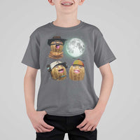 Funny Burnt Peanut Howling at the Moon T Shirt For Kid - Wonder Print Shop