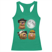 Funny Burnt Peanut Howling at the Moon Racerback Tank Top - Wonder Print Shop