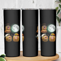Funny Burnt Peanut Howling at the Moon Skinny Tumbler - Wonder Print Shop