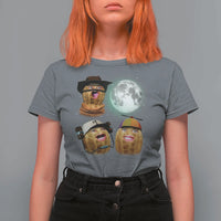 Funny Burnt Peanut Howling at the Moon T Shirt For Women - Wonder Print Shop
