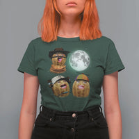Funny Burnt Peanut Howling at the Moon T Shirt For Women - Wonder Print Shop