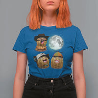 Funny Burnt Peanut Howling at the Moon T Shirt For Women - Wonder Print Shop