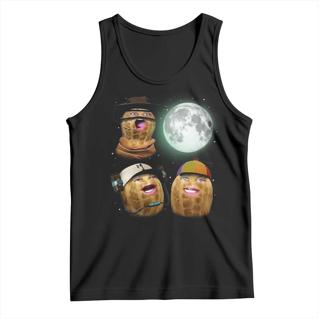 Funny Burnt Peanut Howling at the Moon Tank Top - Wonder Print Shop