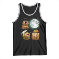 Funny Burnt Peanut Howling at the Moon Tank Top - Wonder Print Shop