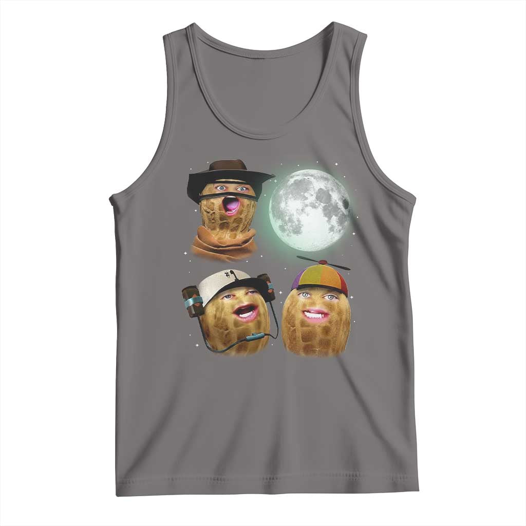 Funny Burnt Peanut Howling at the Moon Tank Top - Wonder Print Shop