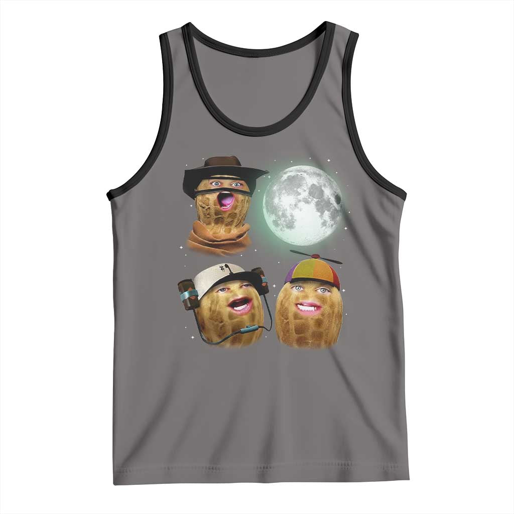 Funny Burnt Peanut Howling at the Moon Tank Top - Wonder Print Shop
