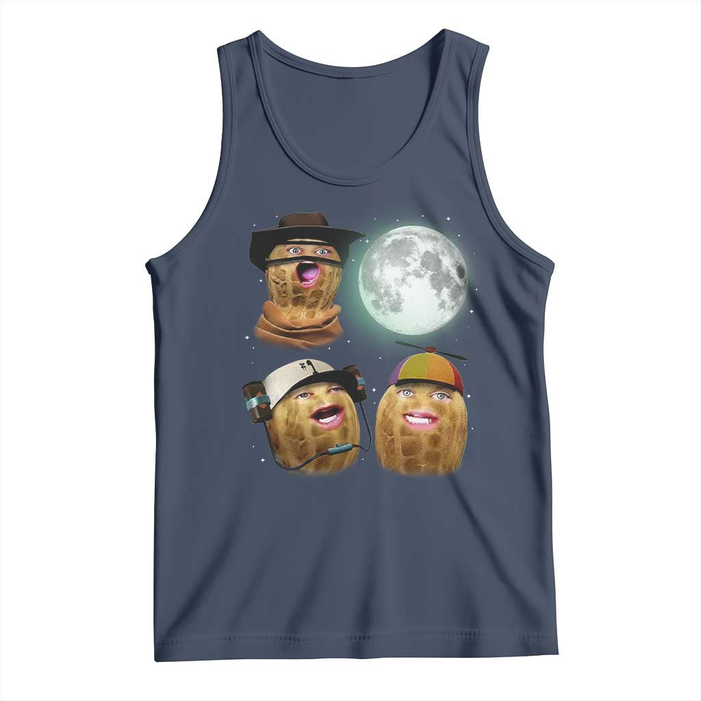 Funny Burnt Peanut Howling at the Moon Tank Top - Wonder Print Shop