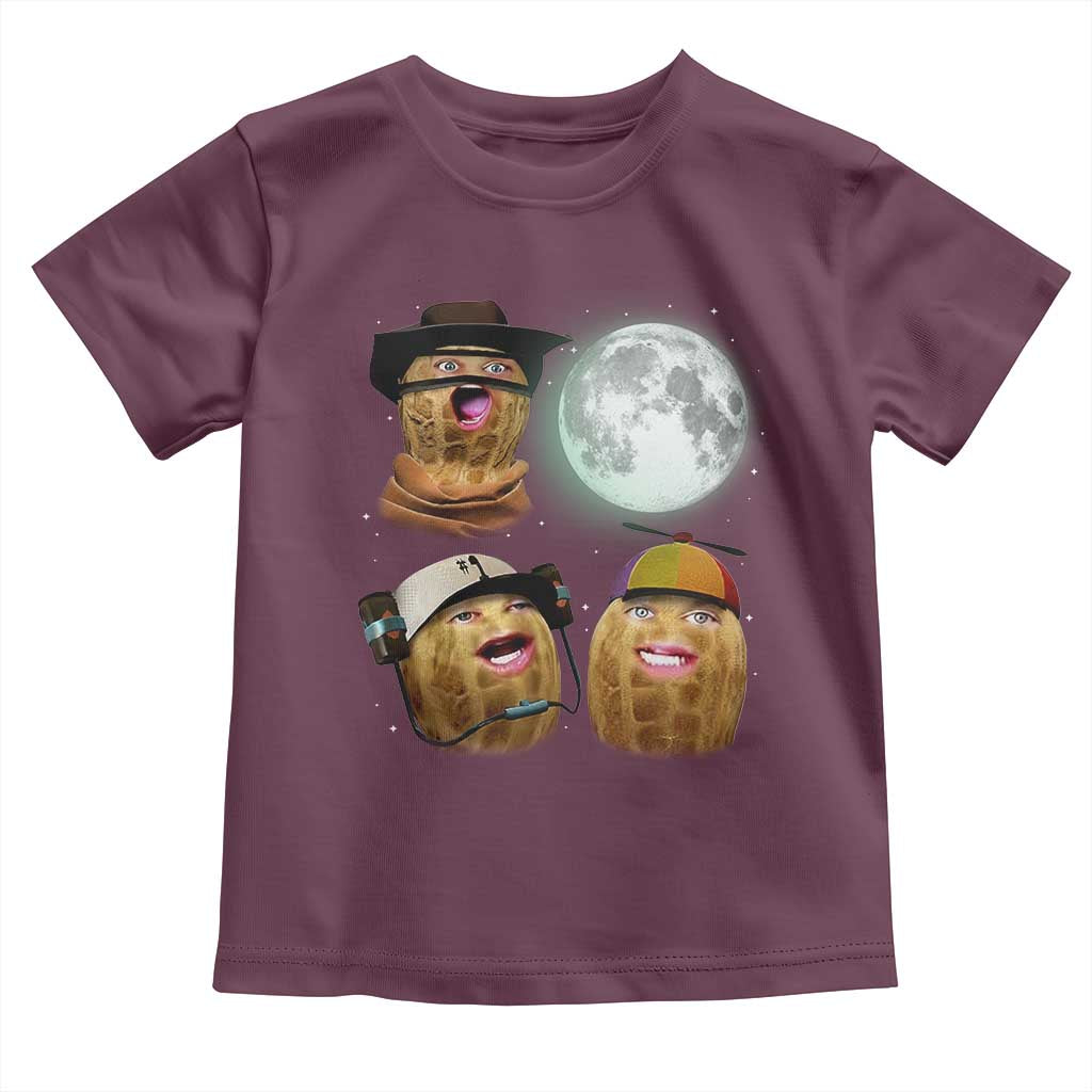 Funny Burnt Peanut Howling at the Moon Toddler T Shirt - Wonder Print Shop