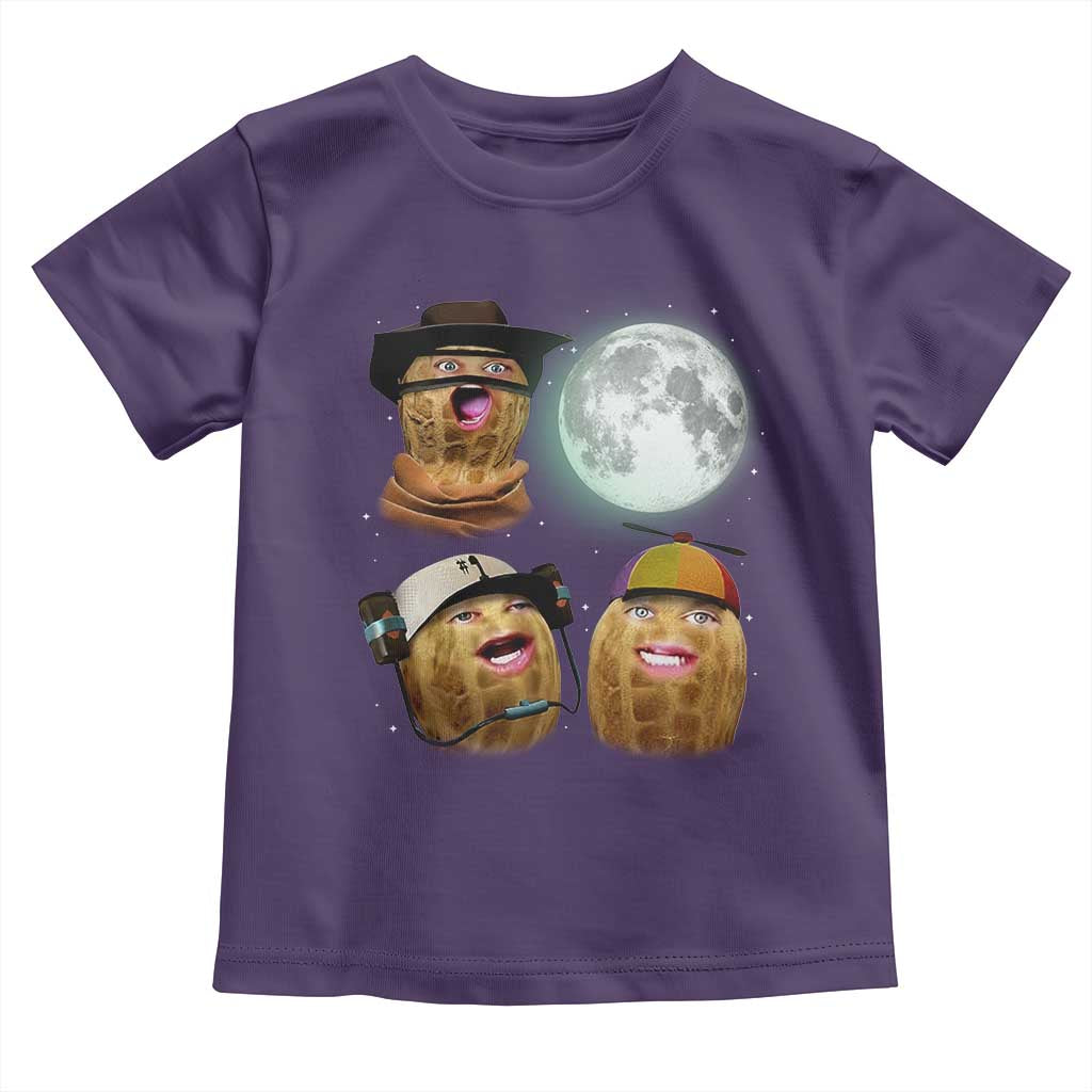 Funny Burnt Peanut Howling at the Moon Toddler T Shirt - Wonder Print Shop