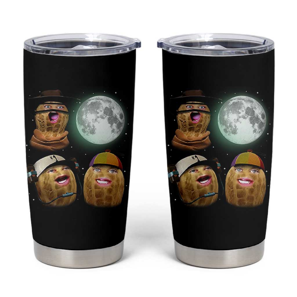 Funny Burnt Peanut Howling at the Moon Tumbler Cup - Wonder Print Shop