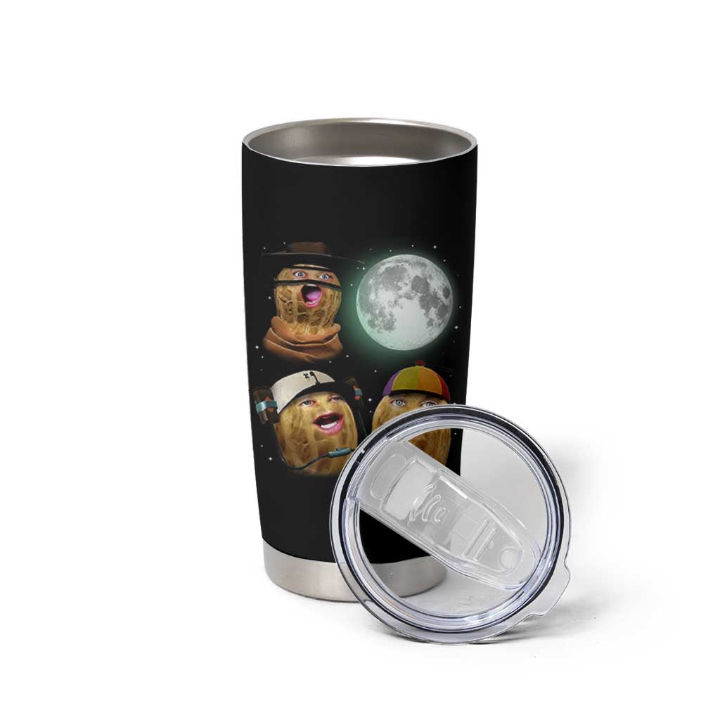 Funny Burnt Peanut Howling at the Moon Tumbler Cup - Wonder Print Shop