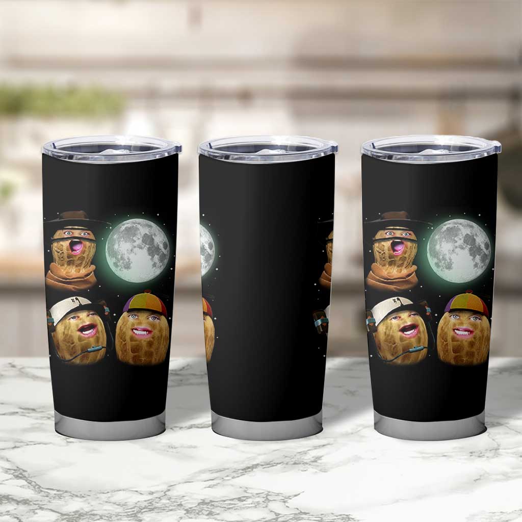 Funny Burnt Peanut Howling at the Moon Tumbler Cup - Wonder Print Shop