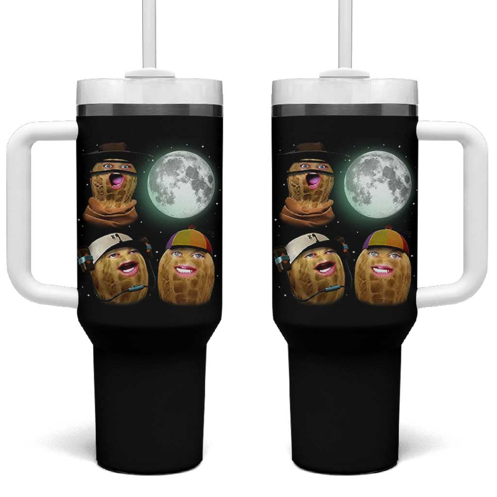 Funny Burnt Peanut Howling at the Moon Tumbler With Handle - Wonder Print Shop