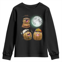 Funny Burnt Peanut Howling at the Moon Youth Sweatshirt - Wonder Print Shop