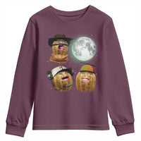 Funny Burnt Peanut Howling at the Moon Youth Sweatshirt - Wonder Print Shop