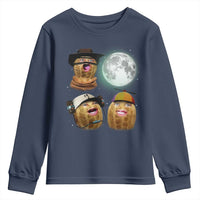 Funny Burnt Peanut Howling at the Moon Youth Sweatshirt - Wonder Print Shop