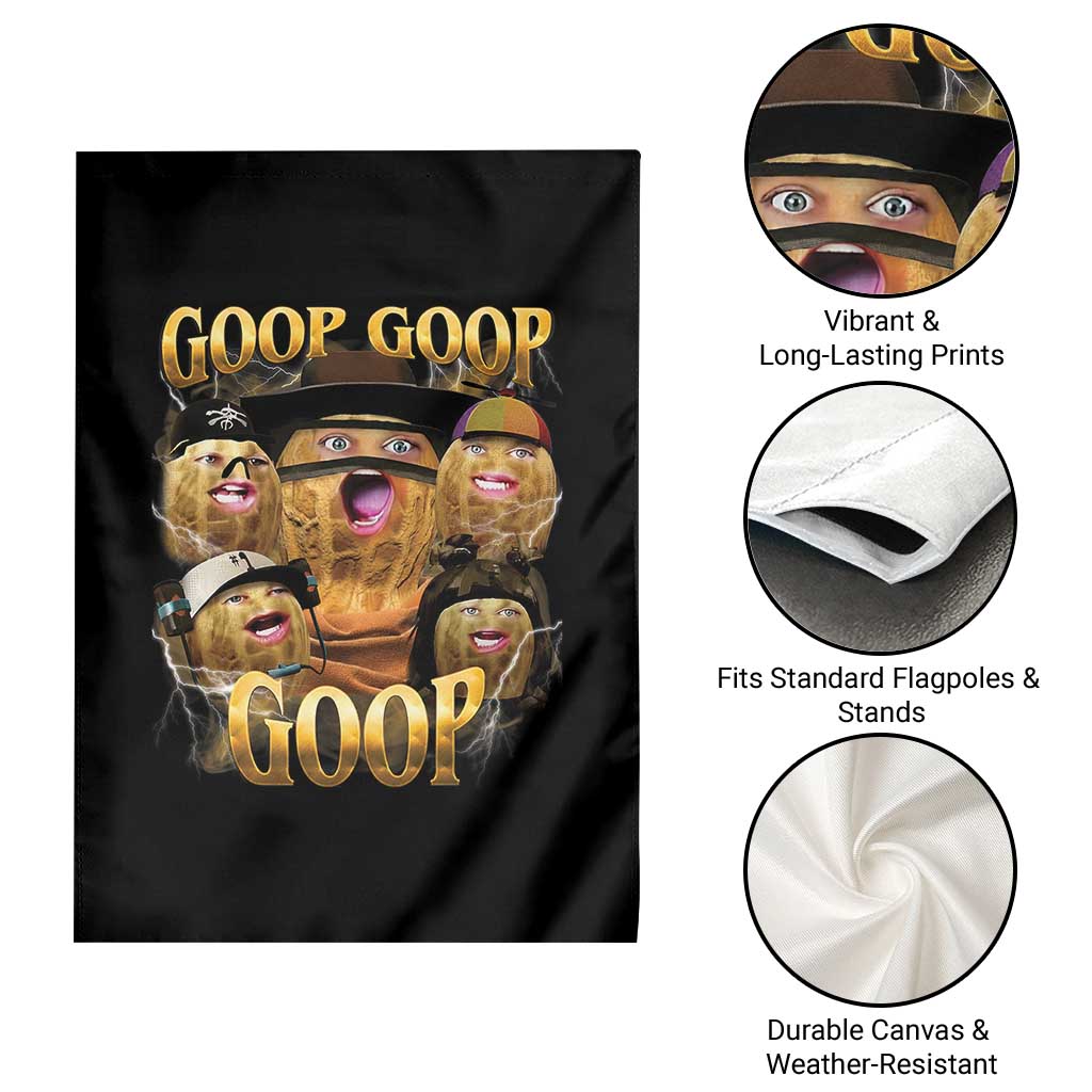 Funny Burnt Peanut Goop Garden Flag Bungulato 90s Bootleg - Wonder Print Shop