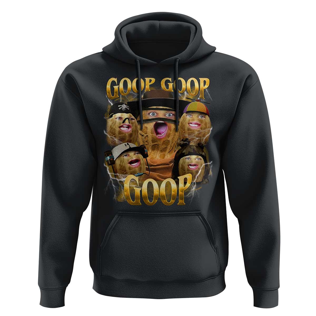 Funny Burnt Peanut Goop Hoodie Bungulato 90s Bootleg - Wonder Print Shop