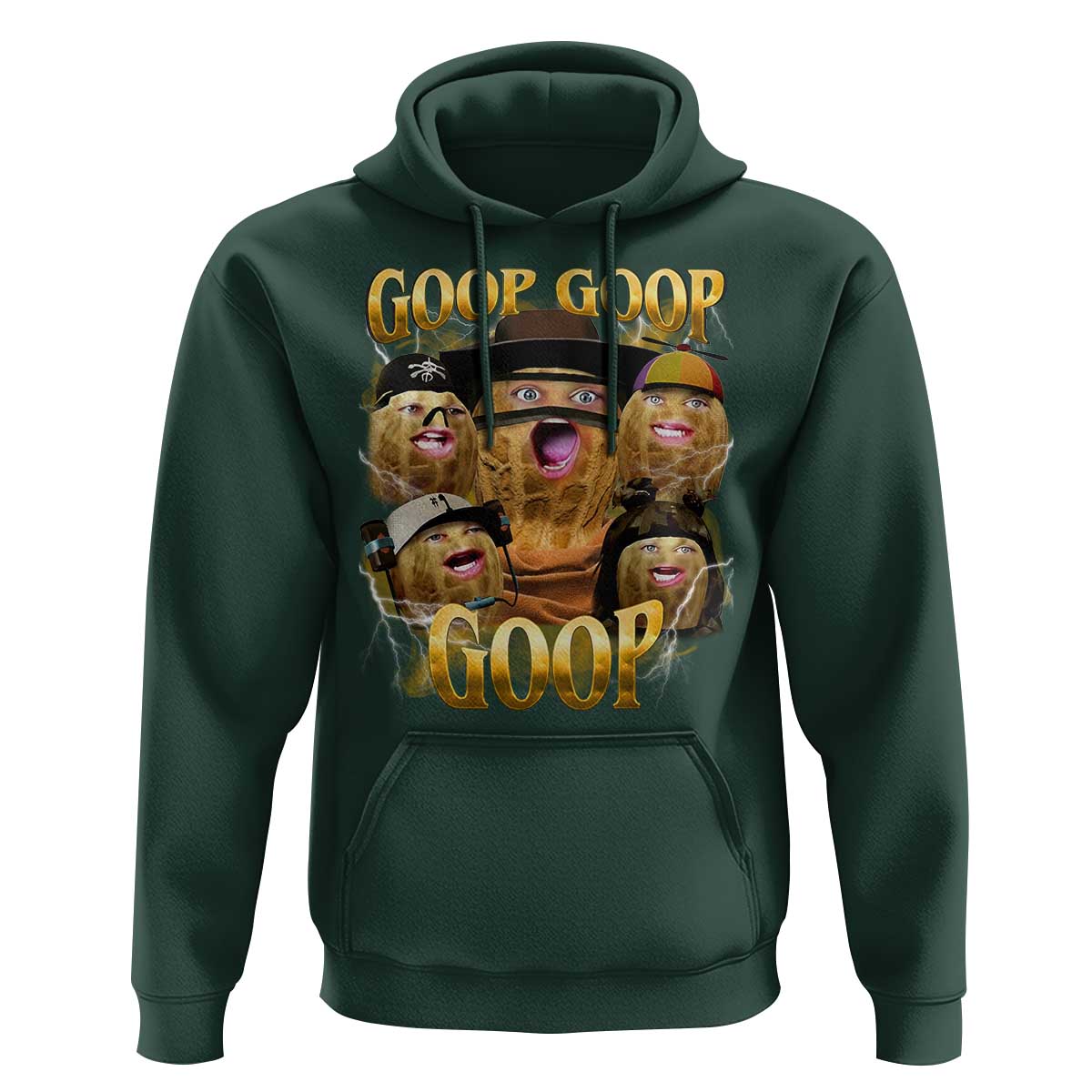 Funny Burnt Peanut Goop Hoodie Bungulato 90s Bootleg - Wonder Print Shop