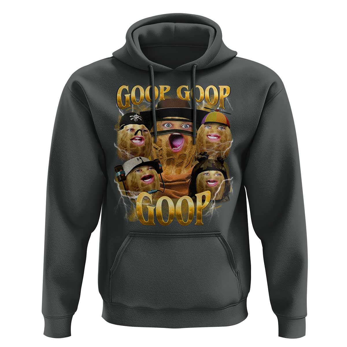 Funny Burnt Peanut Goop Hoodie Bungulato 90s Bootleg - Wonder Print Shop