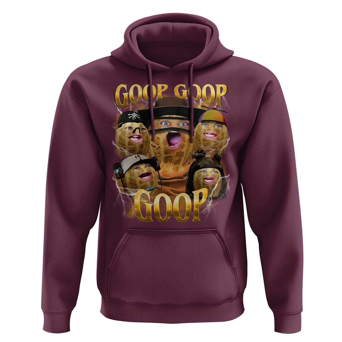 Funny Burnt Peanut Goop Hoodie Bungulato 90s Bootleg - Wonder Print Shop