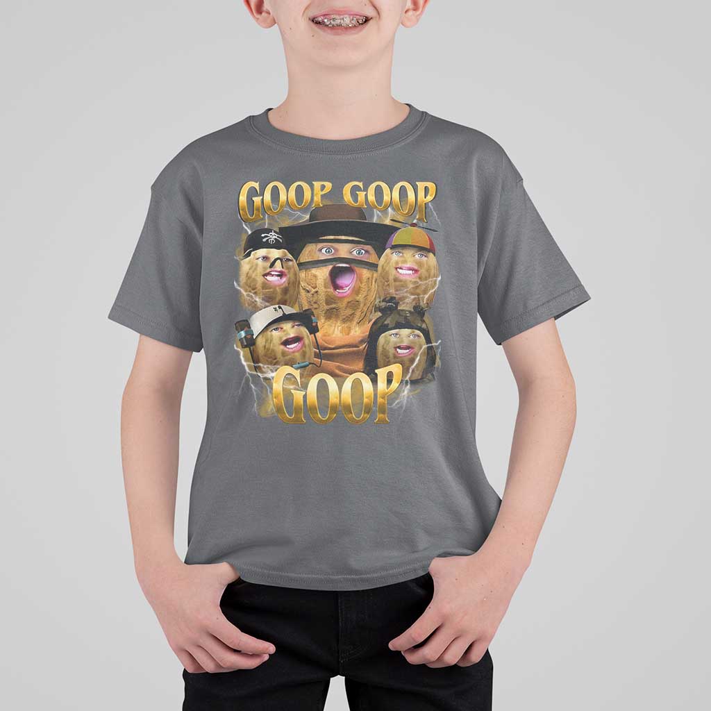Funny Burnt Peanut Goop T Shirt For Kid Bungulato 90s Bootleg - Wonder Print Shop