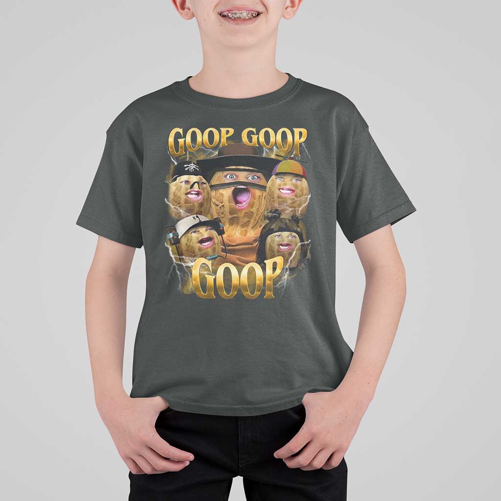 Funny Burnt Peanut Goop T Shirt For Kid Bungulato 90s Bootleg - Wonder Print Shop