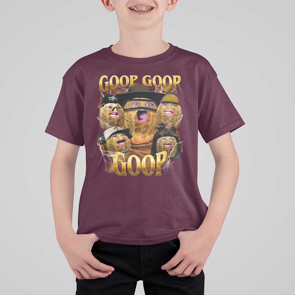 Funny Burnt Peanut Goop T Shirt For Kid Bungulato 90s Bootleg - Wonder Print Shop