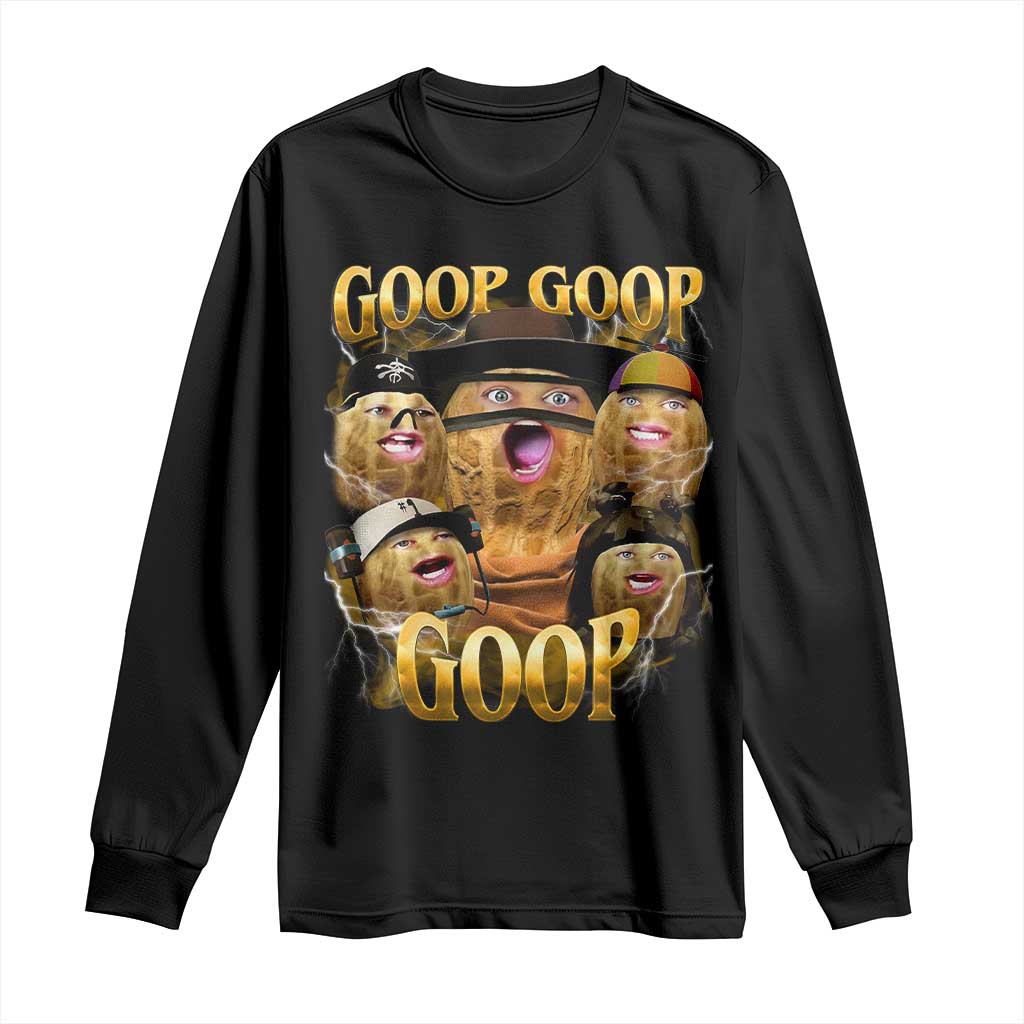 Funny Burnt Peanut Goop Long Sleeve Shirt Bungulato 90s Bootleg - Wonder Print Shop