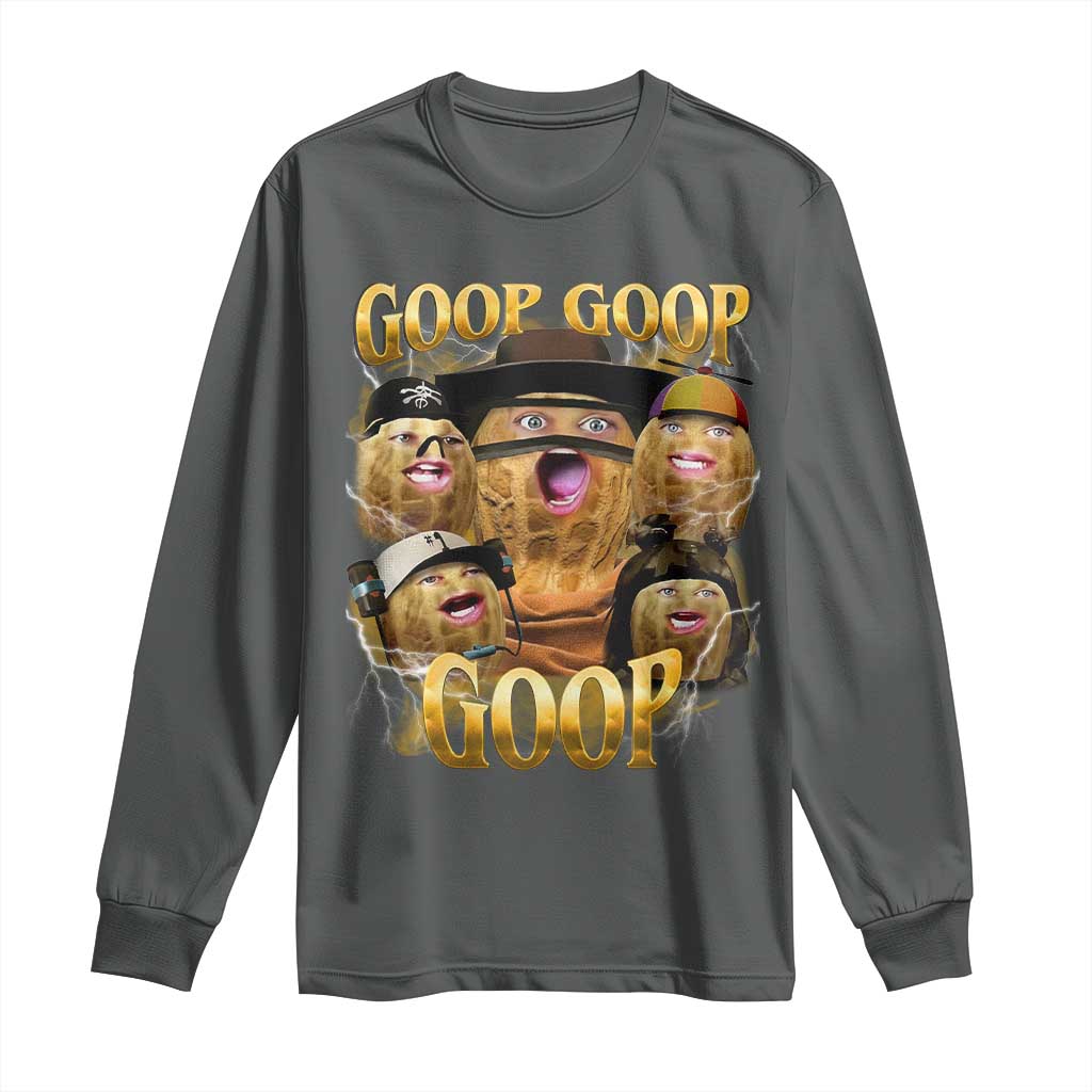 Funny Burnt Peanut Goop Long Sleeve Shirt Bungulato 90s Bootleg - Wonder Print Shop