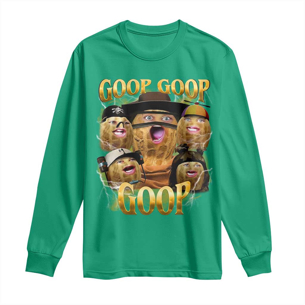 Funny Burnt Peanut Goop Long Sleeve Shirt Bungulato 90s Bootleg - Wonder Print Shop