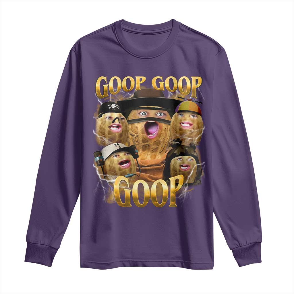 Funny Burnt Peanut Goop Long Sleeve Shirt Bungulato 90s Bootleg - Wonder Print Shop