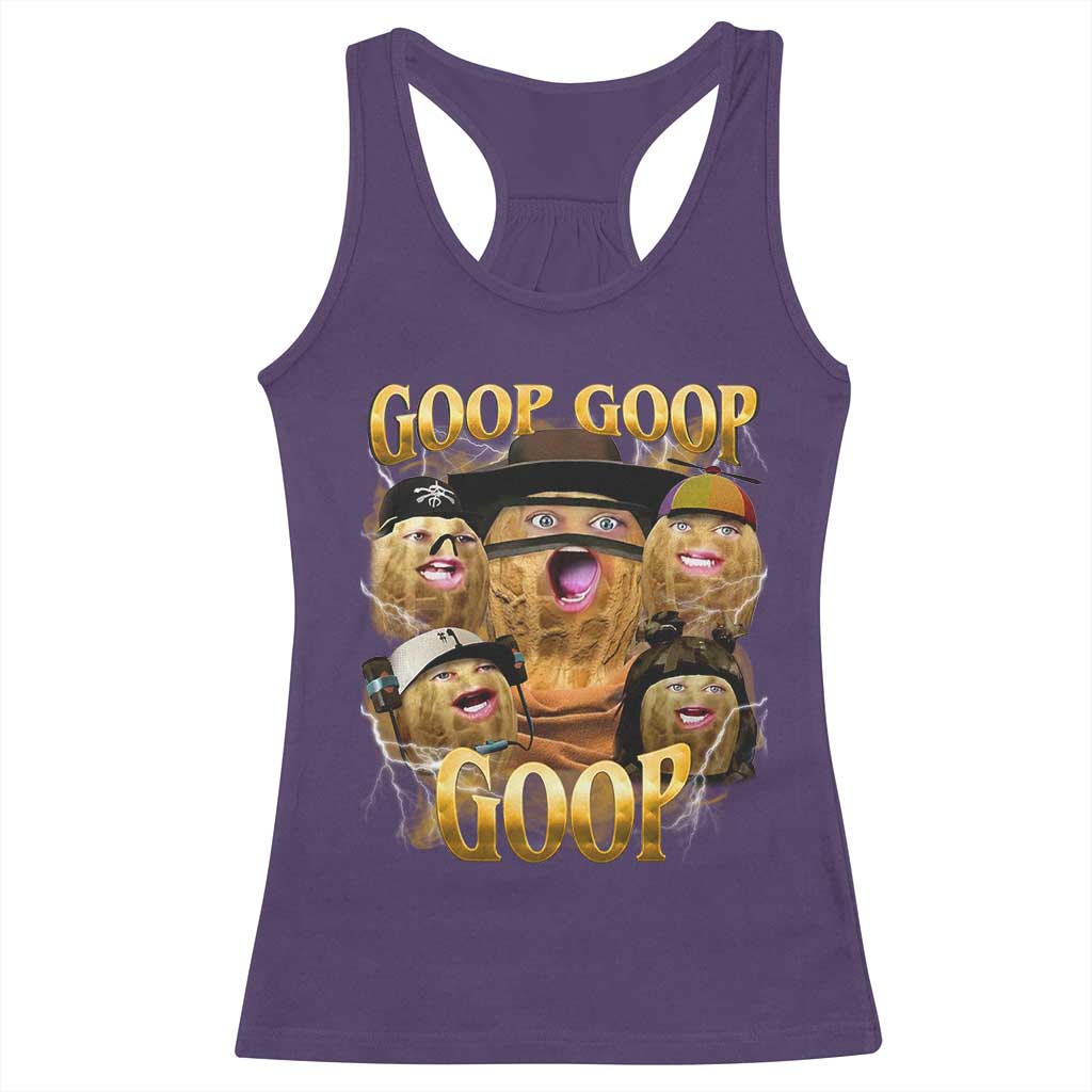 Funny Burnt Peanut Goop Racerback Tank Top Bungulato 90s Bootleg - Wonder Print Shop
