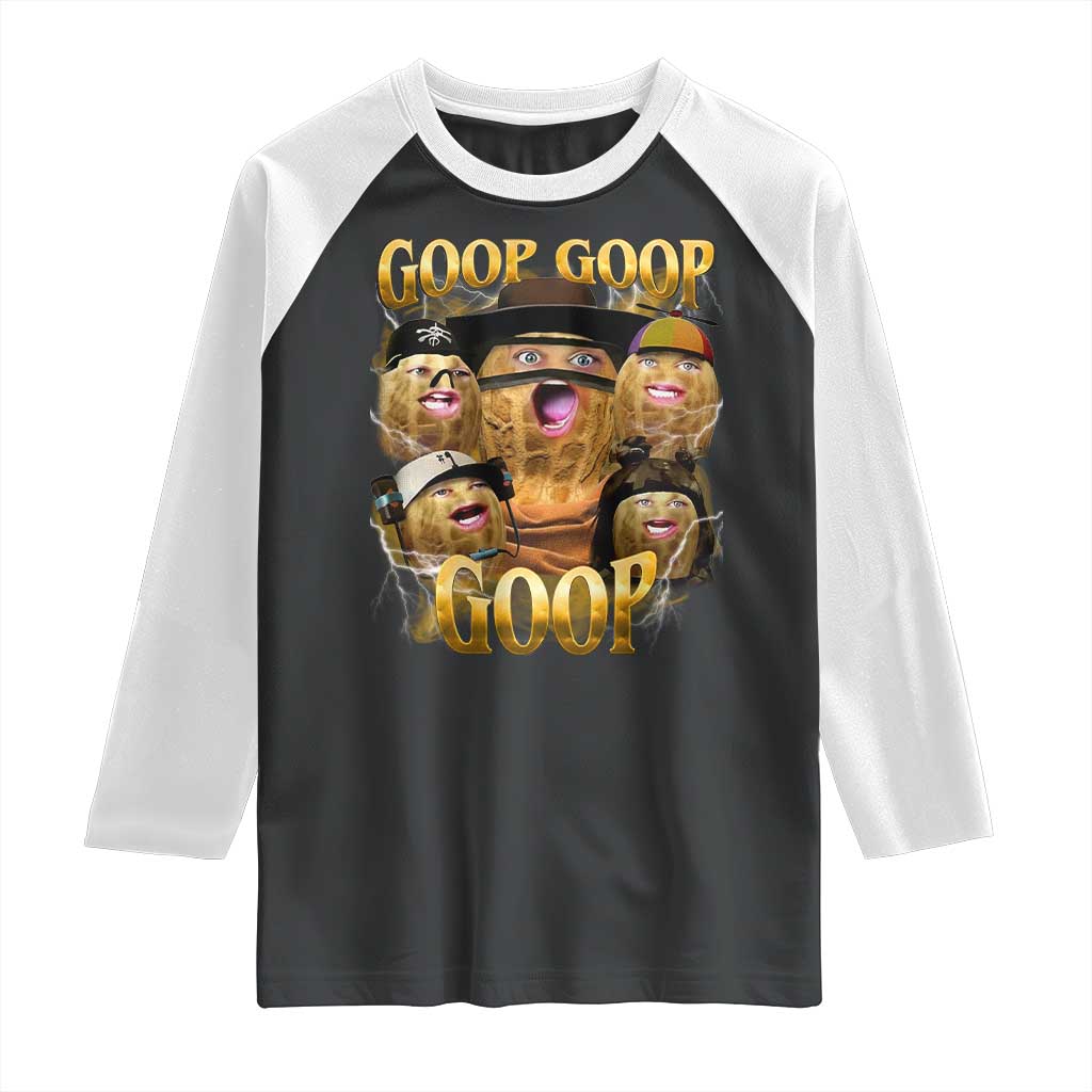Funny Burnt Peanut Goop Raglan Shirt Bungulato 90s Bootleg - Wonder Print Shop