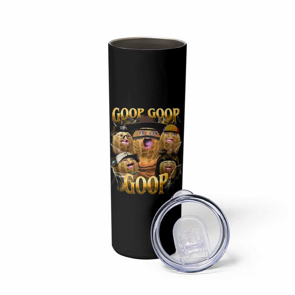 Funny Burnt Peanut Goop Skinny Tumbler Bungulato 90s Bootleg - Wonder Print Shop