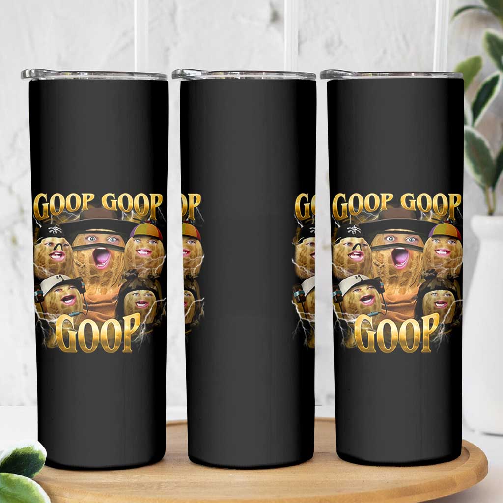 Funny Burnt Peanut Goop Skinny Tumbler Bungulato 90s Bootleg - Wonder Print Shop