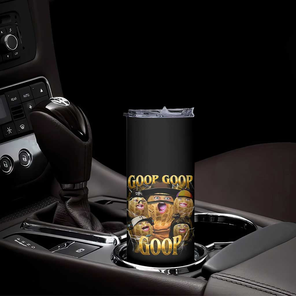 Funny Burnt Peanut Goop Skinny Tumbler Bungulato 90s Bootleg - Wonder Print Shop