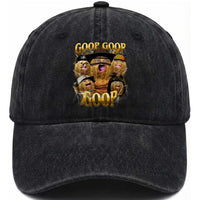 Funny Burnt Peanut Goop Washed Cotton Baseball Cap Bungulato 90s Bootleg
