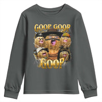 Funny Burnt Peanut Goop Youth Sweatshirt Bungulato 90s Bootleg - Wonder Print Shop