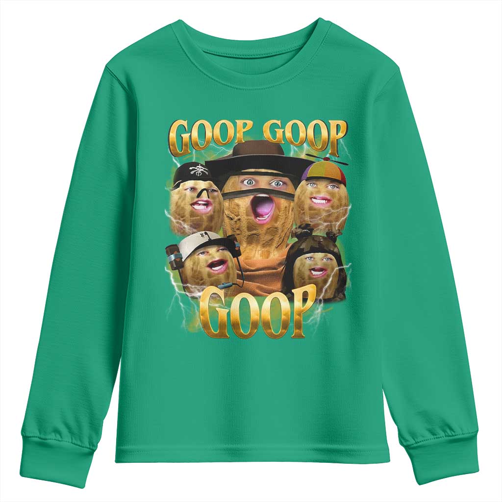 Funny Burnt Peanut Goop Youth Sweatshirt Bungulato 90s Bootleg - Wonder Print Shop