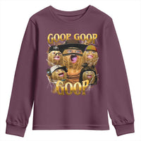 Funny Burnt Peanut Goop Youth Sweatshirt Bungulato 90s Bootleg - Wonder Print Shop