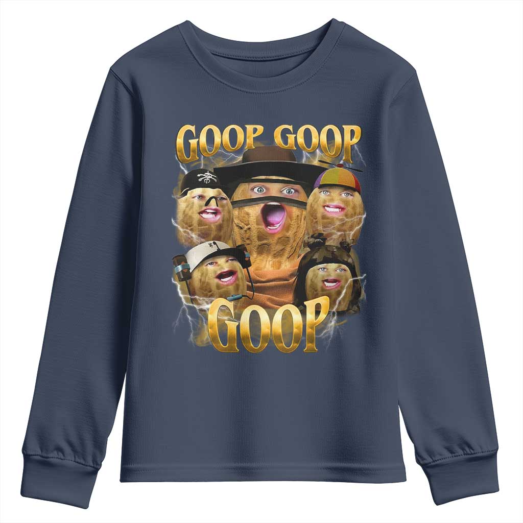 Funny Burnt Peanut Goop Youth Sweatshirt Bungulato 90s Bootleg - Wonder Print Shop