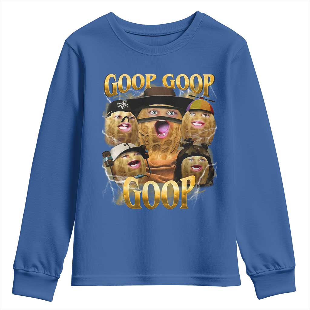 Funny Burnt Peanut Goop Youth Sweatshirt Bungulato 90s Bootleg - Wonder Print Shop