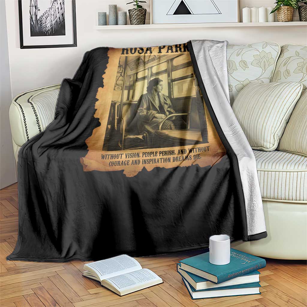 Rosa Parks Quote Throw Blanket Black Movement Protest - Wonder Print Shop