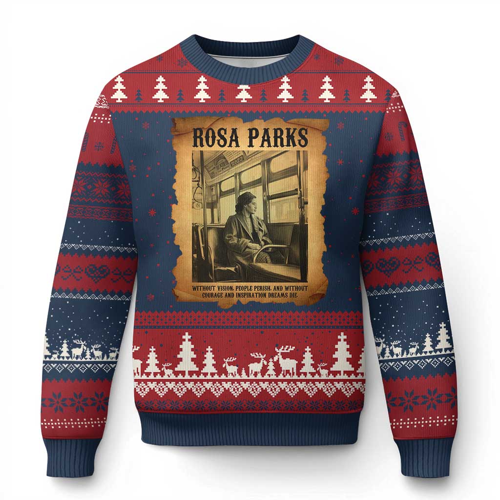 Rosa Parks Quote Ugly Christmas Sweater Black Movement Protest - Wonder Print Shop