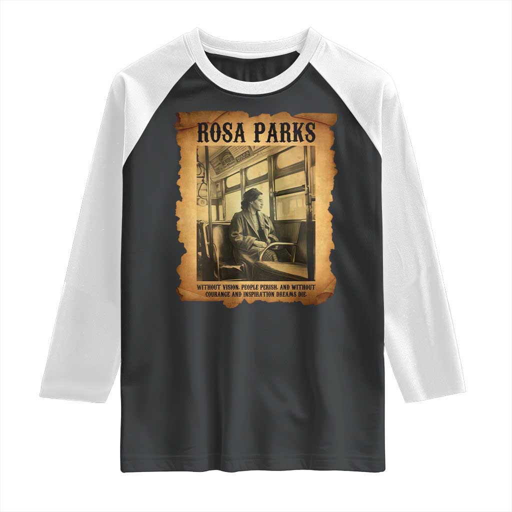 Rosa Parks Quote Raglan Shirt Black Movement Protest - Wonder Print Shop
