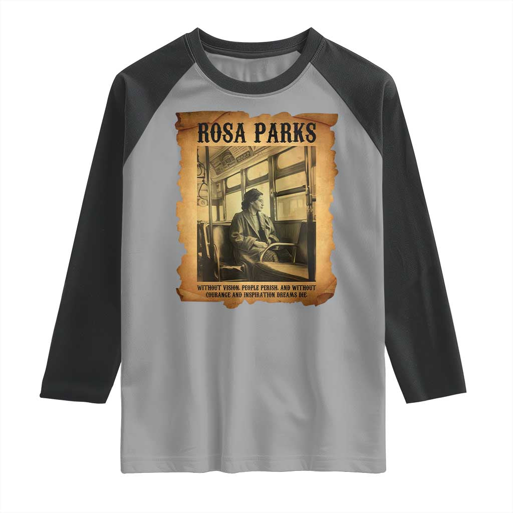 Rosa Parks Quote Raglan Shirt Black Movement Protest - Wonder Print Shop