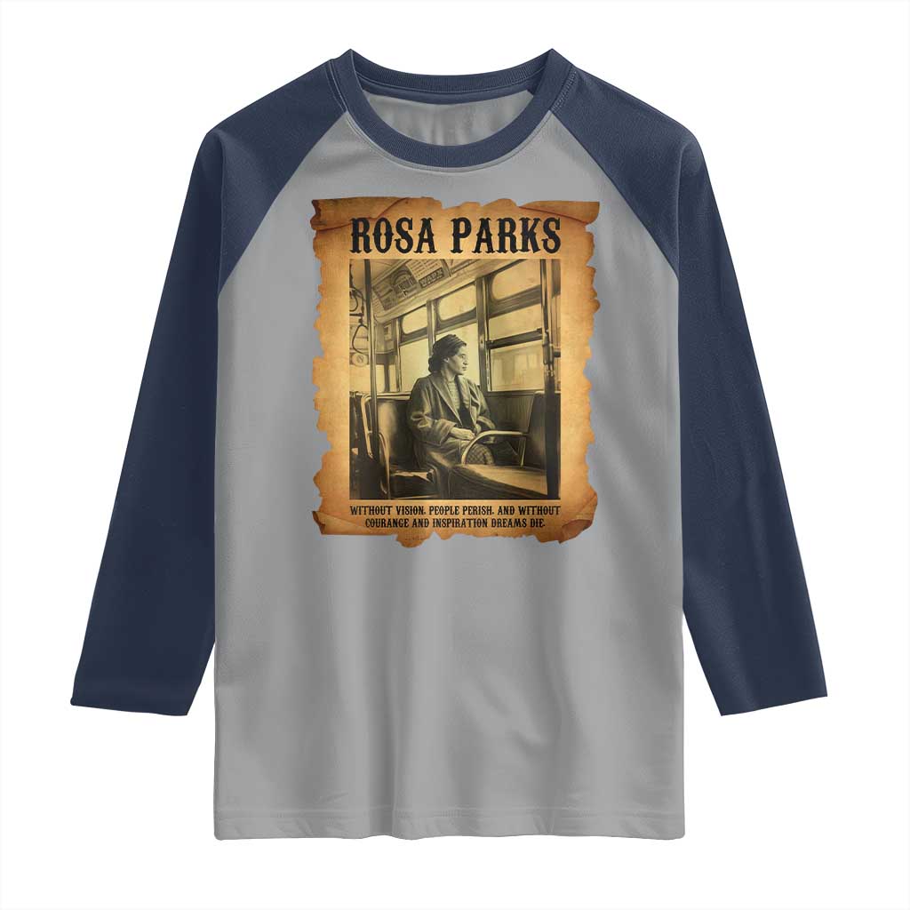 Rosa Parks Quote Raglan Shirt Black Movement Protest - Wonder Print Shop