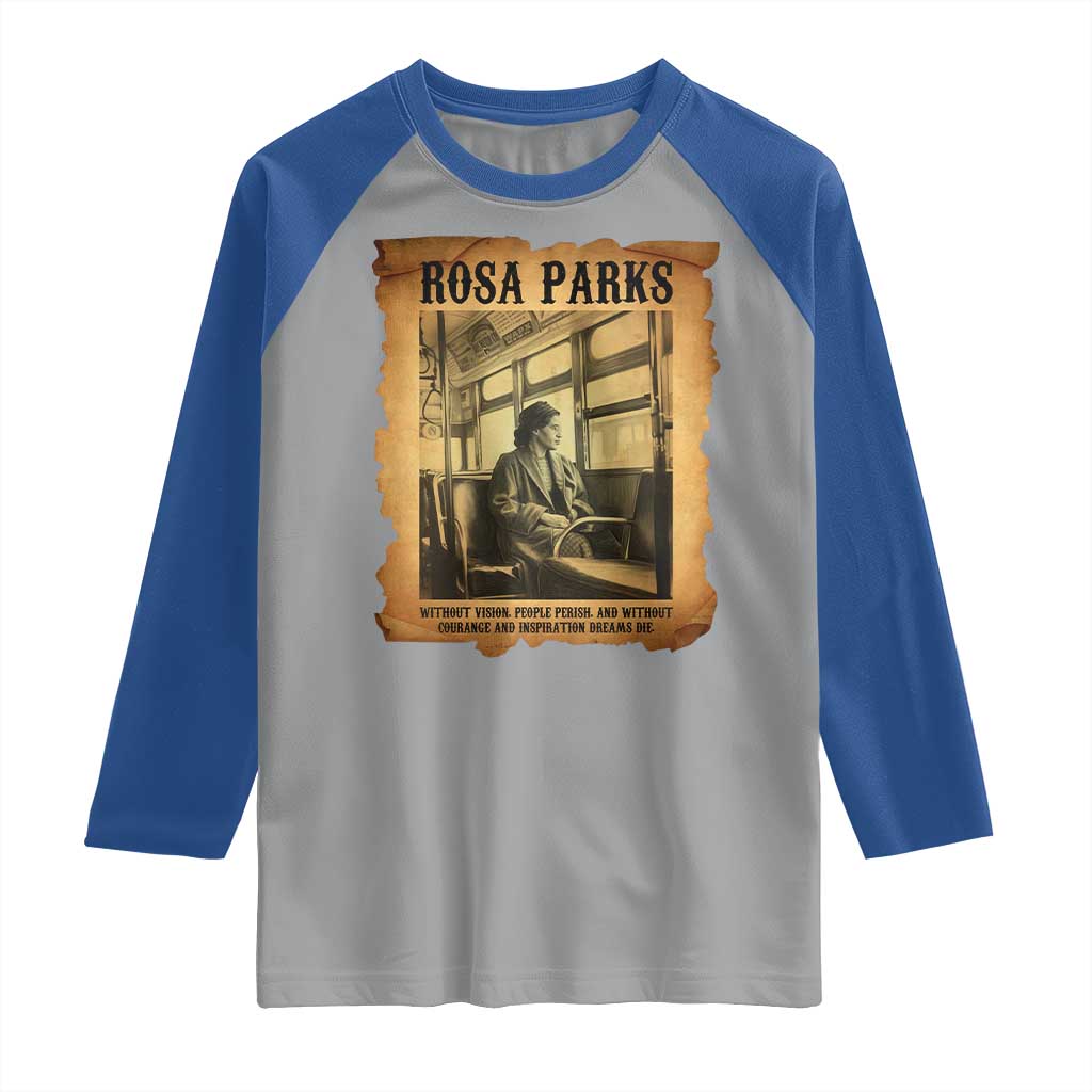 Rosa Parks Quote Raglan Shirt Black Movement Protest - Wonder Print Shop