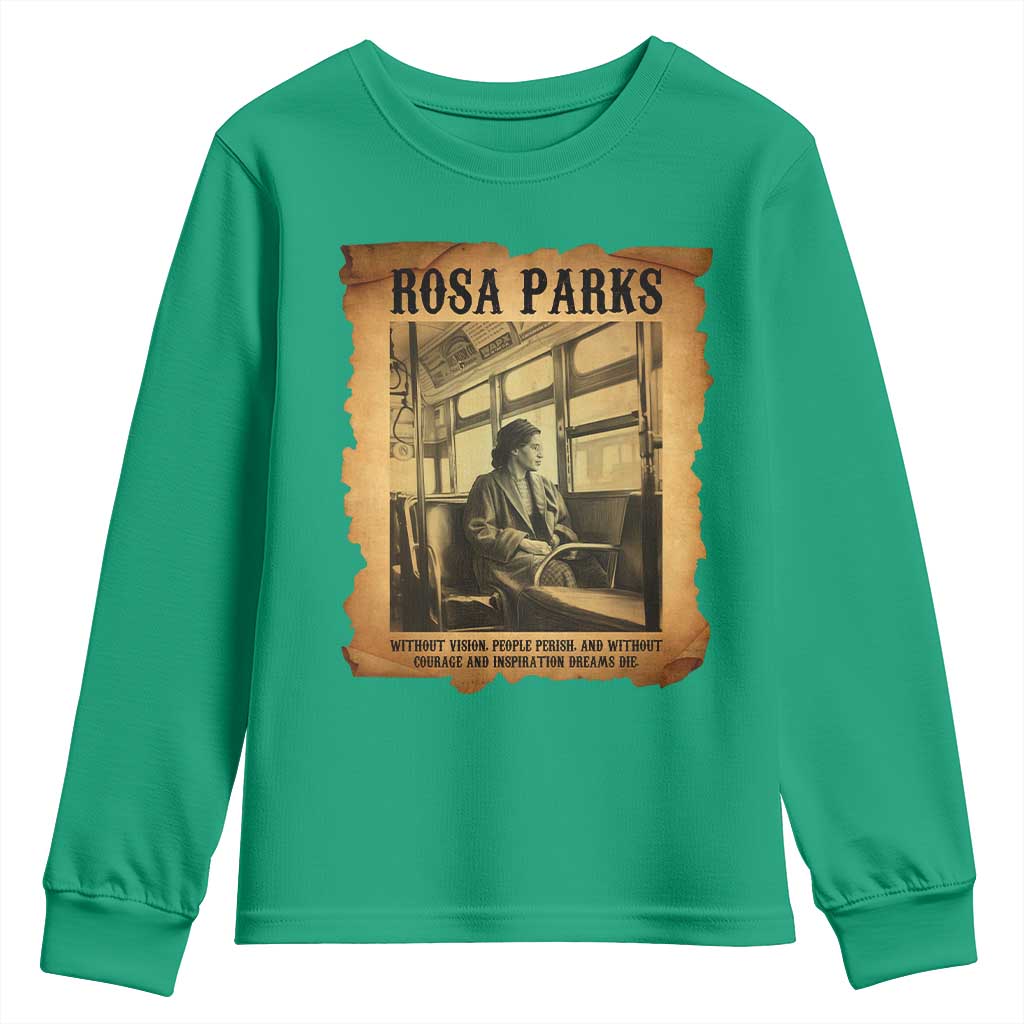 Rosa Parks Quote Youth Sweatshirt Black Movement Protest - Wonder Print Shop